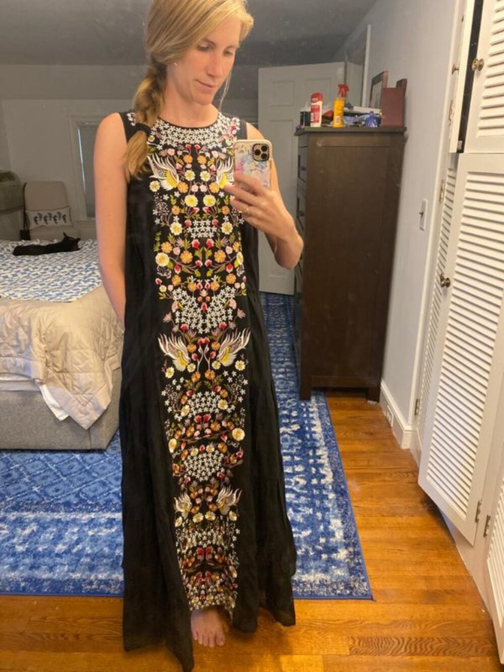 NWT Anthropologie Samant Chauhan Jacaranda Tiered Maxi Dress 10 - Picture 10 of 16